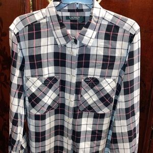 Lauren Ralph Lauren Black and White Plaid Women’s Shirt